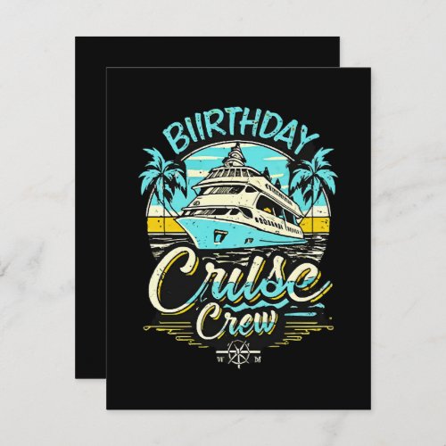 Birthday Cruise Crew Note Card