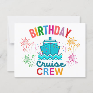 BIRTHDAY CRUISE CREW POSTCARD