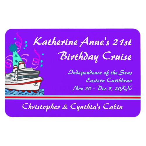 Birthday Cruise Custom Stateroom Door Marker Magnet