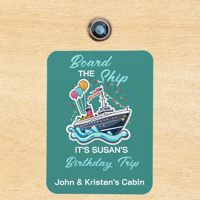 Birthday Cruise Funny Group Personalized Board  Magnet (Creator Uploaded)