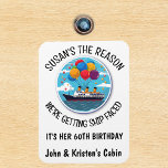 Birthday Cruise Funny Group Personalized  Magnet<br><div class="desc">This design may be personalized in the area provided by changing the photo and/or text. Or it can be customized by clicking Personalize this Template and then choosing the click to customize further option and delete or change the color of the background, add text, change the text color or style,...</div>