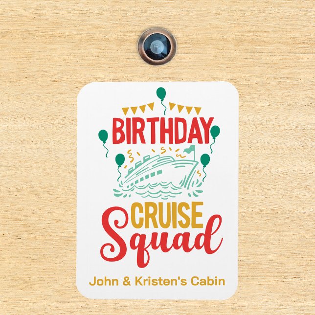 Birthday Cruise Funny Group Personalized Squad Magnet (Creator Uploaded)