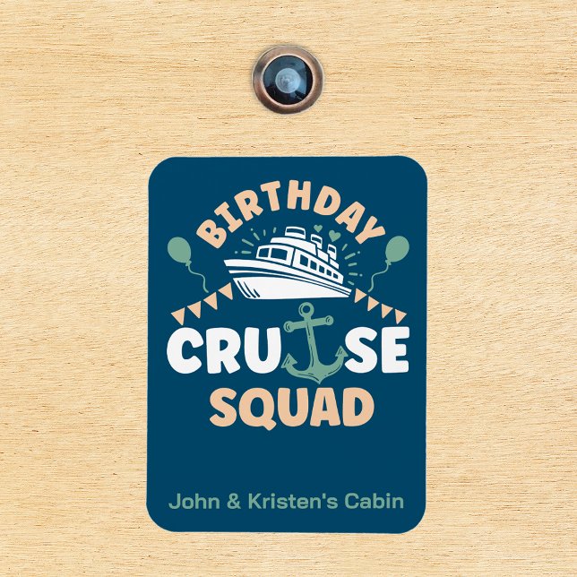 Birthday Cruise Funny Group Personalized Squad Magnet (Creator Uploaded)