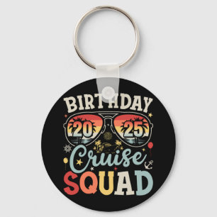 Birthday Cruise Squad 2025 Family Matching Circle Keychain
