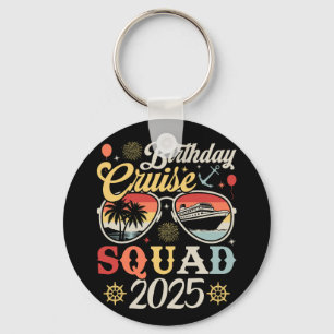 Birthday Cruise Squad 2025 Family Matching Circle Keychain