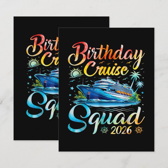 Birthday Cruise Squad 2026 Announcement (Front/Back)