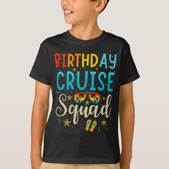 Birthday Cruise Squad Cruising Vacation Boy T-Shirt (Front)