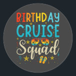 Birthday Cruise Squad Cruising Vacation Classic Round Sticker<br><div class="desc">Birthday Cruise Squad Cruising Vacation Funny Crew Graphic design Gift Classic Round Sticker Classic Collection.</div>