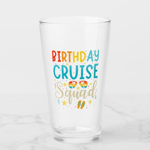 Birthday Cruise Squad Cruising Vacation Drinking Glass