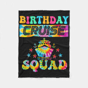Birthday Cruise Squad Cruising Vacation Matching F Fleece Blanket