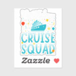 Birthday Cruise Squad Cruising Vacation Sticker<br><div class="desc">Birthday Cruise Squad Cruising Vacation Funny Crew Graphic design Gift Custom-Cut Vinyl Sticker Classic Collection.</div>