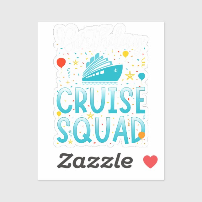 Birthday Cruise Squad Cruising Vacation Sticker (Sheet)