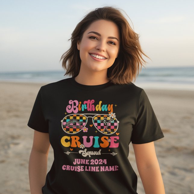Birthday Cruise Squad retro Sunglasses T-Shirt (Creator Uploaded)