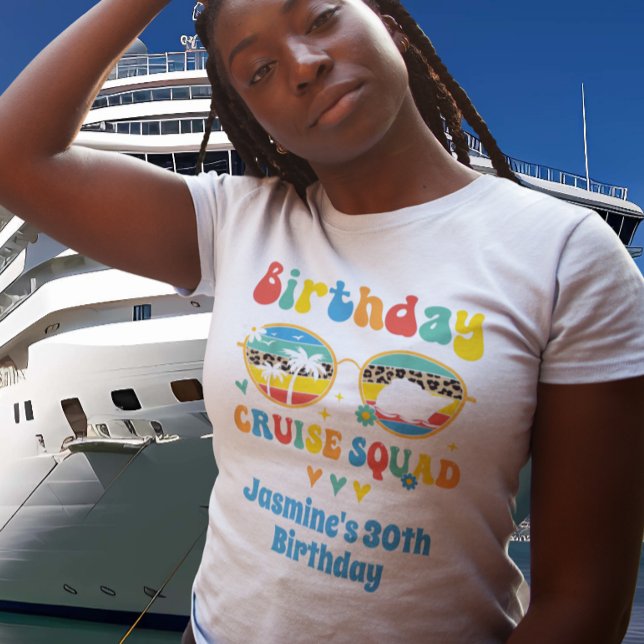 Birthday Cruise Squad retro Sunglasses T-Shirt (Creator Uploaded)