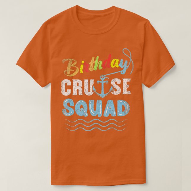 Birthday Cruise Squad Vintage  T-Shirt (Design Front)