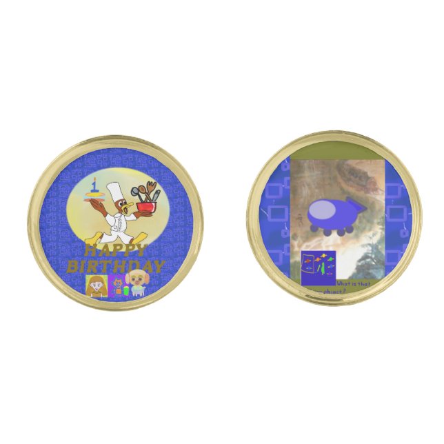 Birthday  cufflinks (Front)