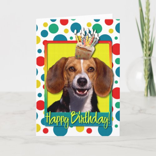 Birthday Cupcake _ Beagle Card