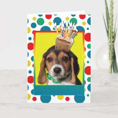 Birthday Cupcake _ Beagle Puppy _ Chloe Card