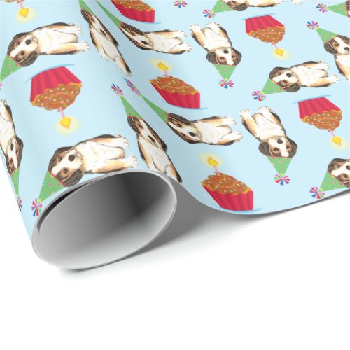 Birthday Cupcake Beagle Wrapping Paper