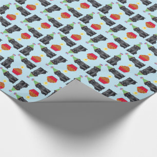 Birthday Cupcake Black Lab Wrapping Paper