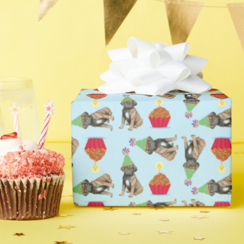 Birthday Cupcake Cane Corso Wrapping Paper