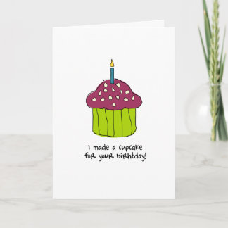 Birthday Cupcake Card