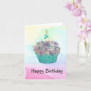 Birthday Cupcake Card & Candle