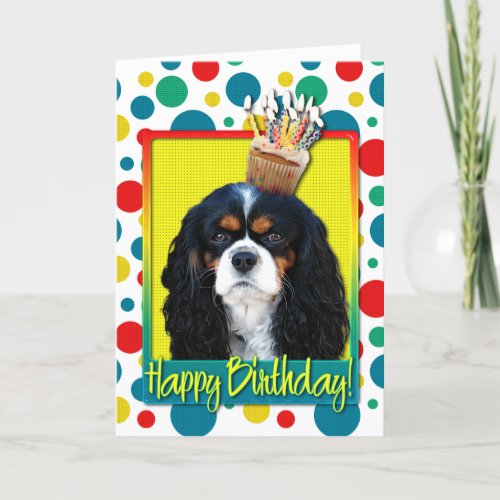 Birthday Cupcake _ Cavalier _ Tri_Color Card