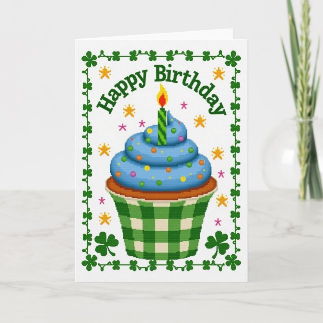 Birthday Cupcake Celebration Card (Front)