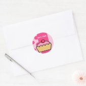 birthday cupcake classic round sticker (Envelope)