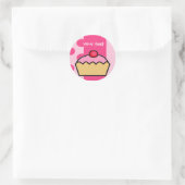 birthday cupcake classic round sticker (Bag)