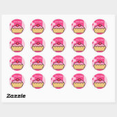 birthday cupcake classic round sticker (Sheet)