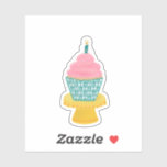 Birthday Cupcake Custom-Cut Vinyl Sticker
