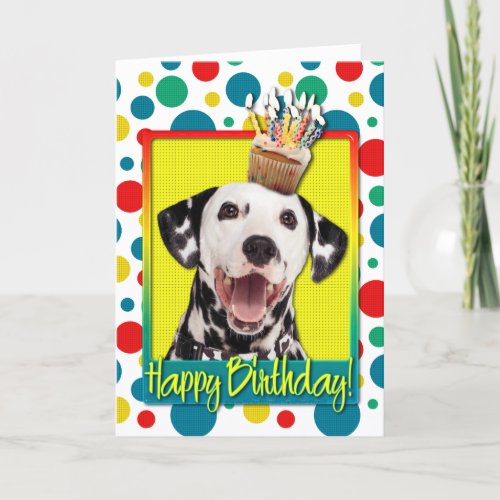 Birthday Cupcake  Dalmatian Card