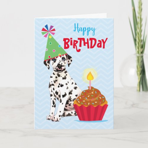 Birthday Cupcake Dalmatian Card