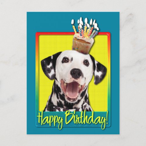 Birthday Cupcake _ Dalmatian Postcard