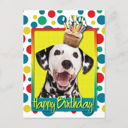 Birthday Cupcake _ Dalmatian Postcard