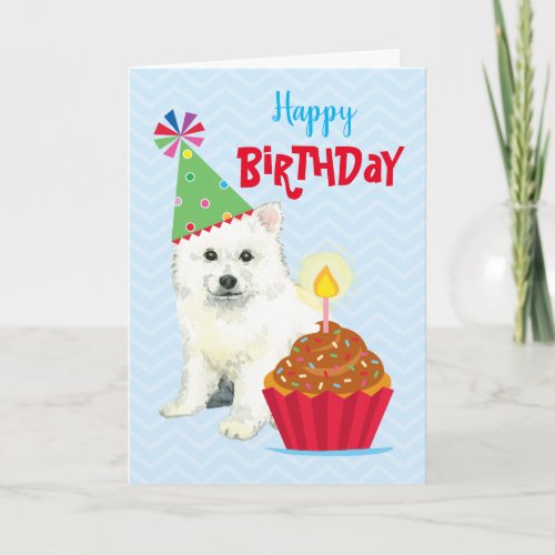 Birthday Cupcake Eskie Card