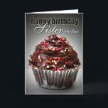 Birthday Cupcake for My Sister in Law Card<br><div class="desc">Send this card featuring sweet chocolatey goodness to a special sister in law.</div>