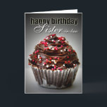 Birthday Cupcake for My Sister in Law Card<br><div class="desc">Send this card featuring sweet chocolatey goodness to a special sister in law.</div>