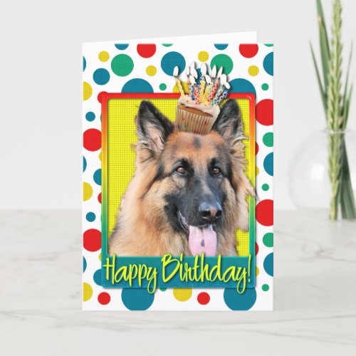 Birthday Cupcake _ German Shepherd _ Chance Card