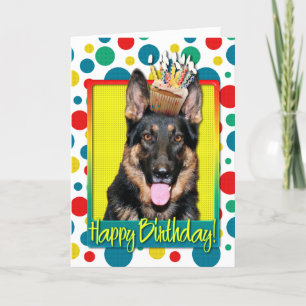 Birthday Cupcake - German Shepherd - Kuno Card