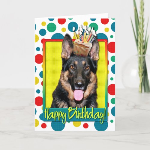 Birthday Cupcake _ German Shepherd _ Kuno Card