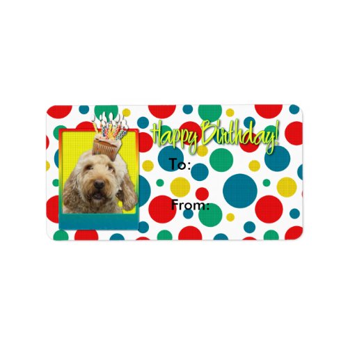 Birthday Cupcake _ GoldenDoodle Label