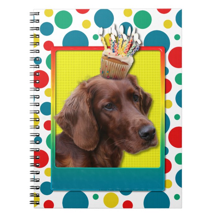 Birthday Cupcake   Irish Setter Notebooks