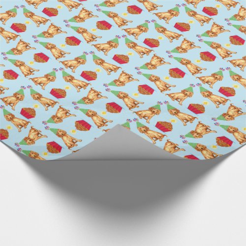 Birthday Cupcake Irish Setter Wrapping Paper