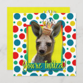 Birthday Cupcake - Kangaroo Invitation (Front/Back)