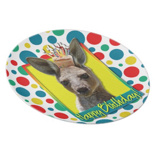 Birthday Cupcake - Kangaroo Plate | Zazzle