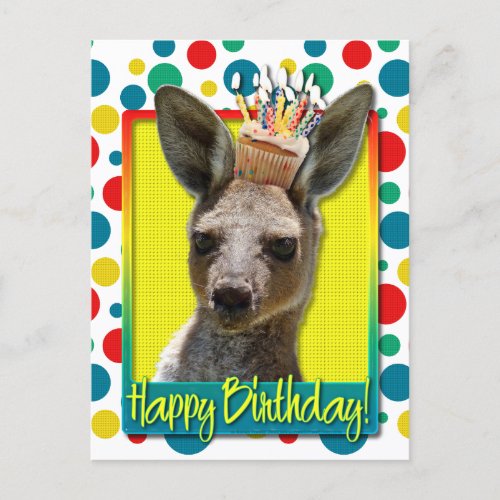 Birthday Cupcake _ Kangaroo Postcard