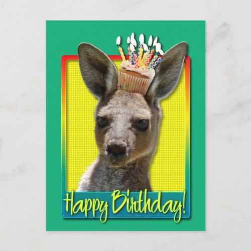 Birthday Cupcake _ Kangaroo Postcard